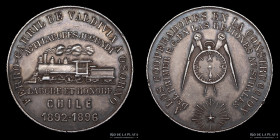 Chile. Ferroviarias. 1896. Ferrocarril de Valdivia a Osorno. Plata
