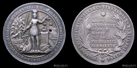 Peru. 1864. Congreso Sudamericano de Lima. Plata