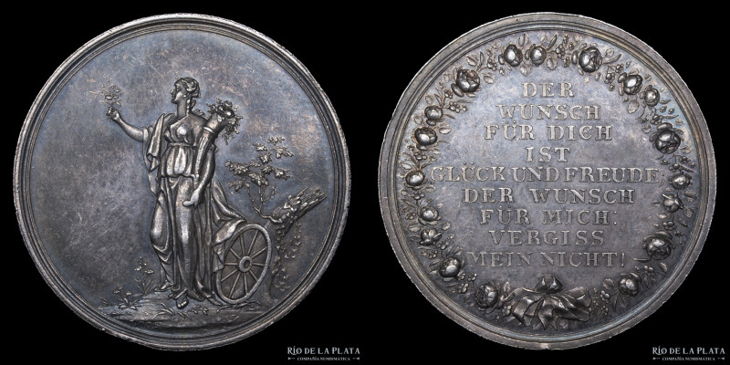 Alemania. C1750. Medalla romántica. Artista: Daniel Friedrich Loos. El texto en ...