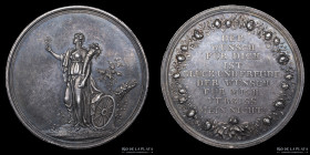 Alemania. C1750. Medalla romantica. Daniel Friedrich Loos. Plata