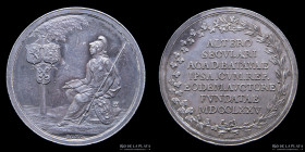 Paises Bajos. 1775. 200º Aniv. Universidad Leiden. Plata