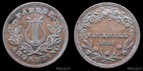 Argentina. Ficha. 1828. Parque Argentino Vauxhall. Buenos Aires