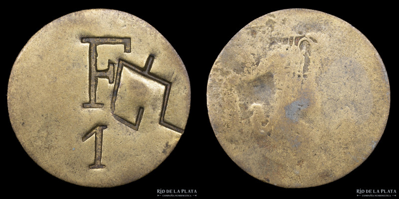 Argentina. Ficha. Esquila. Lata. José. R. Fernández. Ayacucho. Marca 2.240. Bron...