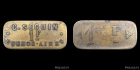 Argentina. Ficha. 1 F. C. Seguin. Buenos Aires