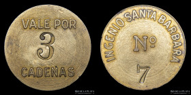 Argentina. Ficha. Ingenio. 3 Cadenas. Santa Barbara. Tucuman