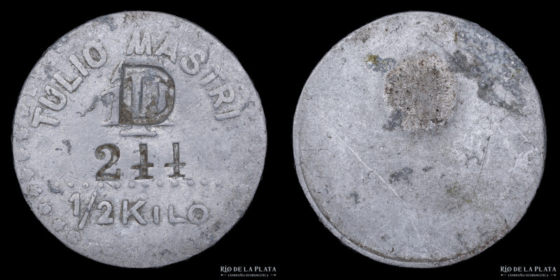 Argentina. Ficha. Ingenio. 1 Kilo. Tulio Mastri. Tucumán. AL; 24mm; 1.60g. (VF) ...