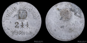 Argentina. Ficha. Ingenio. 1/2 Kilos. Tulio Mastri. Tucuman