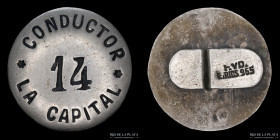 Argentina. Boton. Insignia de Conductor de linea La Capital
