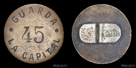 Argentina. Boton. Insignia de Guarda de linea La Capital