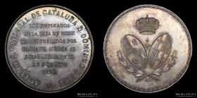 España. 1858. Visital del Cap. Gral. De Cataluña a la Casa de Moneda. Plata