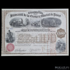 Peru. Acciones Compañía Ferrocarril Pasco 1878