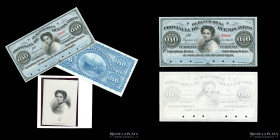 Buenos Aires. Proof 40 Centesimos Fuertes 1873 + viñeta. Pick S503