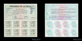 La Rioja. Bonos de Cancelación A 5 Pesos 1992