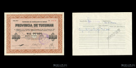 Tucuman. Certificado 1000 Pesos 1967 Serie A