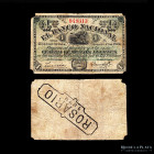 Banco Nacional. 4 Centavos Fuertes 1873 Resello Rosario