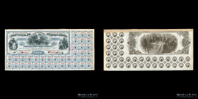 Buenos Aires. Specimen Bono 5000 Pesos Moneda Corriente 1880 + 4 viñetas
