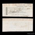 Buenos Aires, Casa de Moneda (Rosas) Cheque de deposito 1843