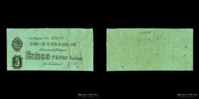 Buenos Aires, Banco y Casa de Moneda. 5 Pesos 1864. Pick S442