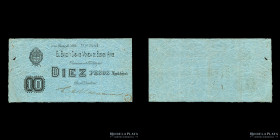 Buenos Aires, Banco y Casa de Moneda. 10 Pesos 1864. Pick S443