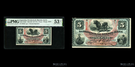 Buenos Aires. 5 Pesos 1869. Pick S483b