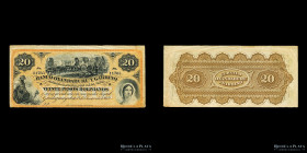 Entre Rios. Banco Domingo Garbino. 20 Pesos Fuertes 1869. Pick S1806r