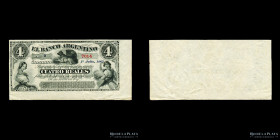 Santa Fe, Rosario. 4 Reales 1867 Remainder. Pick S1523
