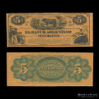 Santa Fe, Rosario. 5 Pesos 1866 Remainder. Pick S1526a