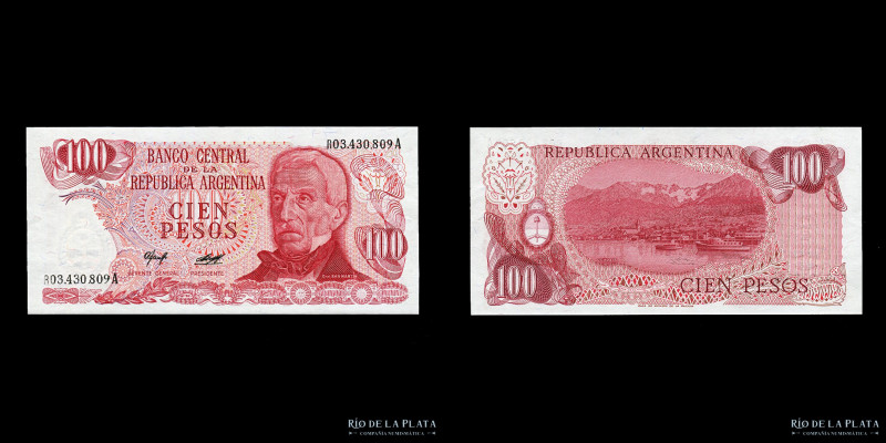Argentina. Pesos Ley 18.188. 100 Pesos ND1977-78 Reposición. Firma: CamPick S - ...