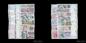Argentina. Serie Australes completa. 12 billetes Numero bajo