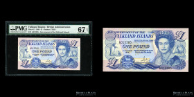 Islas Malvinas (Falkland) 1 Pound 1984. Pick 13 PMG 67