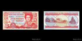 Islas Malvinas (Falkland) 5 Pounds 2005. Pick 17