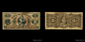 Chile. Banco Nacional. 1 Peso 1888. Pick S331 Raro