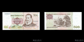 Chile. 500 Pesos 1996 Reposicion. Pick 153*