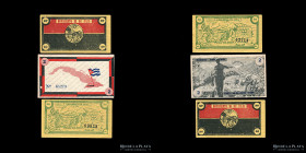 Cuba. Lote x 3 bonos revolucionarios 1953-1958