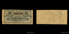 Guerra Triple Alianza. Lezica y Lanus. 5 Pesos Fuertes 1870