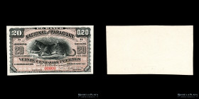 Paraguay. Specimen 20 Centavos Fuertes 1886. Pick S143p