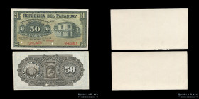 Paraguay. Specimen Fuertes 50 Pesos 1903. MC68a Front and back
