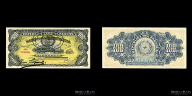 Paraguay. 100 Pesos MN 1907 Resello 1912. Pick 133