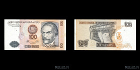 Peru. 100 Intis 1987. Serie YB. Reposicion. P133*