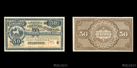 Uruguay. Banco Credito Auxiliar. 50 Pesos 1887 Remainder. Pick S165r