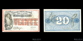 Uruguay. Soc. Fomento Territorial. 20 Pesos 1868. Pick S482