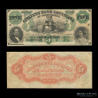 USA. Louisiana. Citizens Bank. 5 Dollars (ca 1860)