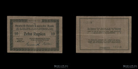 Africa Alemana del Este. 10 Rupias 1915. Pick 38a