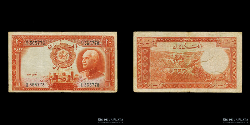 Iran. 20 Rials 1937 (AH1316). Pick 34Ab (VF)
Estimate: USD 50-100