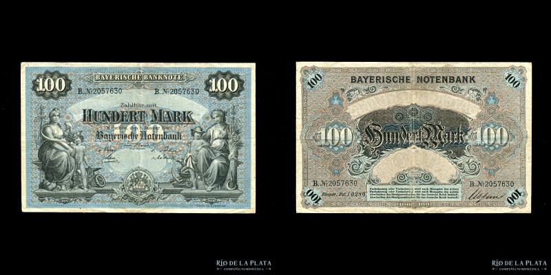 Alemania. Bavaria (Bayerische Banknote) 100 Mark 1900. Pick S922 (VF)
Estimate:...