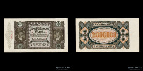 Alemania. Weimar. 2 Millionen Mark 1923. Pick 89a