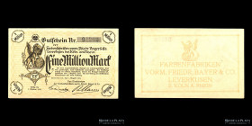 Alemania. Leverkusen Notgeld 1 Million Mark 1923. Farbenfabriken