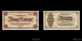 Sudetenland / lower Silesia (Ocup. Alemana) 20 Reichsmark 1945. Pick 187