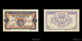 España. Guerra Civil. Caspe (Zaragoza) 1 Peseta 1937
