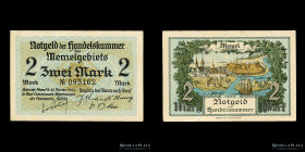 Memel (Lituania) Notgeld 2 Mark 1922. Pick 3